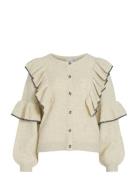 Viluka L/S Contrast Knit Cardigan/Ka Cream Vila