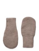 Mittens Wool Knit Beige Huttelihut