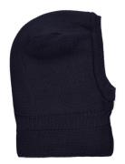 Balaclava Wool Knit Windstop Navy Huttelihut