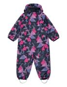 Coverall W. 2 Zip- Aop Navy Color Kids