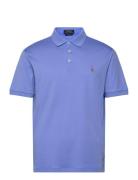 Custom Slim Fit Soft Cotton Polo Shirt Blue Polo Ralph Lauren