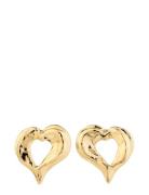 Tide Recycled Heart Earrings Gold Pilgrim