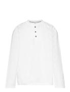 Long Sleeve Cotton T-Shirt White Mango