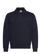 Brushed Regular-Fit Polo Sweatshirt Navy Mango