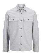 Jprraymond Melange Solid Ls Overshirt Sn Grey Jack & J S