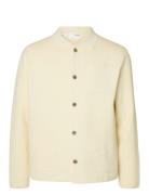 Slhmike Light Ls Knit Relaxed Polo Cardi Yellow Selected Homme