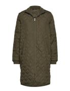 Padded Quilt Coat Green Ilse Jacobsen