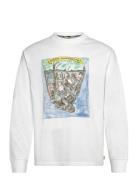 Front Artwork Relaxed Fit Long Sleeve T-Shirt White Scotch & Soda