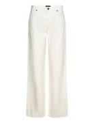 Mid-Waist Straight-Leg Jeans White Lexington Clothing