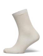 Fine Cotton Rib Socks Cream Mp Denmark