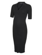 Vmmholly 2/4 Polo Dress Ga Noos Black Mamalicious