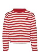 Vmleila Stripe Ls Short Top Girl Noos Red Vero Moda Girl