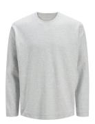 Jcodynamic Fabric Tee Ls Crew Neck Grey Jack & J S