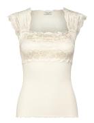 Rwbalta Ss Lace Top White Rosemunde