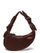 Satin Knotted Satchel, 2314 Knotted Brown STINE GOYA