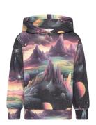 Sweatshirt Hood Space Landscap Patterned Lindex