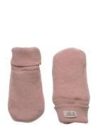 Mittens Wool Fleece 2-Layer Pink Huttelihut