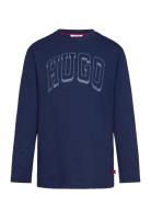 Long Sleeve T-Shirt Blue Hugo Kids