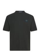 Ribbed Raglan S T-Shirt Black Fred Perry