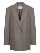 Double Breasted Flannel Blazer Grey Filippa K