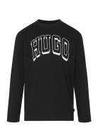 Long Sleeve T-Shirt Black Hugo Kids