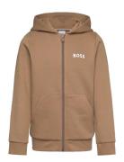 Hooded Cardigan Brown BOSS