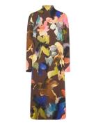 Long Sleeve Midi Dress, 2263 Dry Vi Patterned STINE GOYA