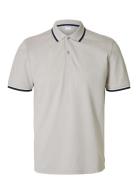 Slhslim-Atlas Sport Ss Polo Grey Selected Homme
