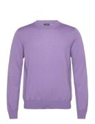 Keane Light Merino Crew Neck Purple J. Lindeberg