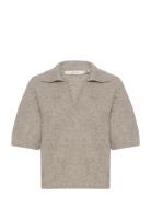 Gzalpha Ss Polo Pullover Brown Gestuz