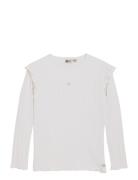 T-Shirt Ls Fancy Rib White Daily 7