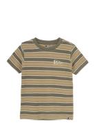 T-Shirt Stripe Khaki Daily 7
