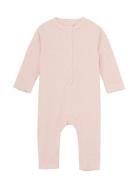 Romper Ls Mélange Rib Pink Fixoni