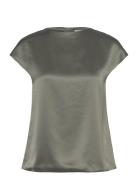 Yui Satin Top Khaki Ahlvar Gallery