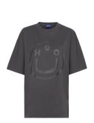 Over D Tee_B Black HUGO BLUE