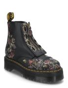 Sinclair Black Decayed Roses Classic Tumbled Nappa Black Dr. Martens