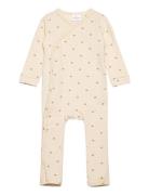 Tnsbnova L_S Wrap Jumpsuit Cream The New