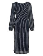 Viellen O-Neck L/S Midi Dress/Dc Navy Vila