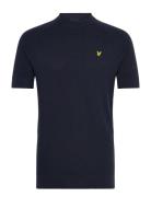 Linen Blend Knitted T-Shirt Navy Lyle & Scott