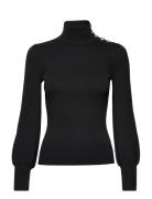 Cotton Modal-Ls Mn Top Black Lauren Ralph Lauren