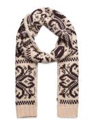 Wool Snowflake Scarf Cream Polo Ralph Lauren