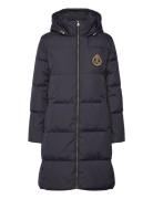 Crest-Patch Hooded Down Coat Navy Lauren Ralph Lauren