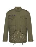 Paint-Splatter Twill Field Jacket Khaki Polo Ralph Lauren