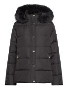 Faux-Fur-Trim Hooded Down Coat Black Lauren Ralph Lauren