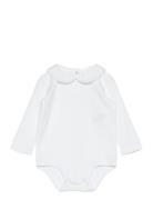 Organic Cotton Interlock Bodysuit White Ralph Lauren Baby