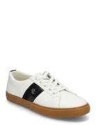 Janson Ii Suede-Trim Leather Sneaker White Lauren Ralph Lauren