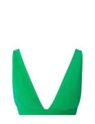 Plunge Bikini Top Green Understatement Underwear