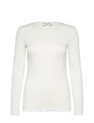 Rwbelmo Ls T-Shirt Cream Rosemunde