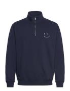 Patrick Half-Zip Sweatshirt Navy Clean Cut Copenhagen