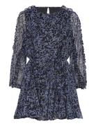 Anna Emina Chiffon Dress Navy French Connection